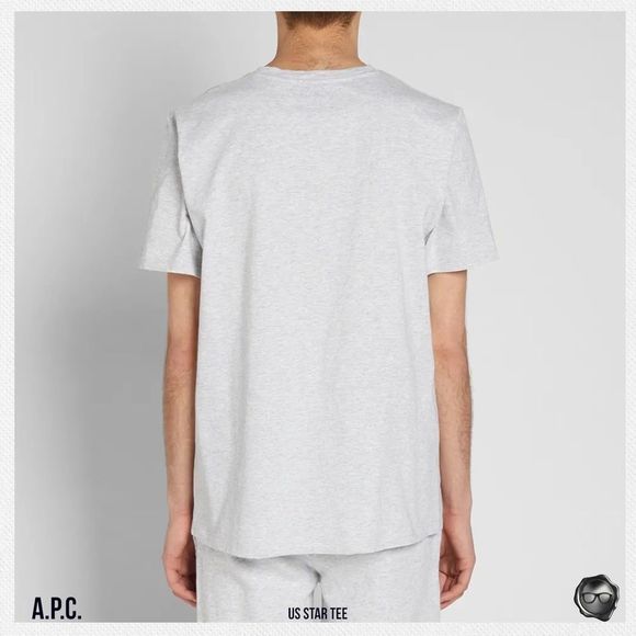 A.P.C. U.S. STAR LOGO TEE IN GREY MELANGE 2017 U.S. CAPSULE COLLECTION - Picture 11 of 15